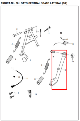 GATO LATERAL PULSAR DTS-I/V111-04 ORIGINAL - Mundimotos