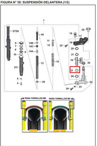 ARANDELA SOPORTE FARO PUL220/UG ORIGINAL - Mundimotos