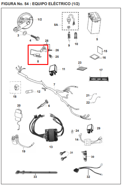 SWITCH STOP RR PULSAR 200 ORIGINAL - Mundimotos