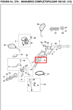 Cargar imagen en el visor de galería, Comando Izquierdo Bajaj PULSAR 135Ls Original - Genuine parts