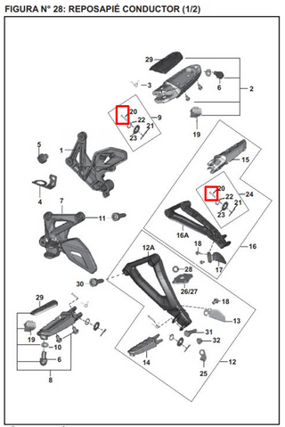 PIN PASADOR POSA 200 NS/DISCOVER 125 ST ORIGINAL - Mundimotos