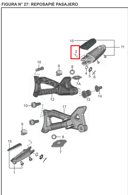 PIN PASADOR POSA 200 NS/DISCOVER 125 ST ORIGINAL - Mundimotos