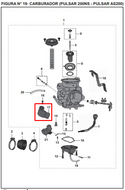 TPS CARBURADORU PULSAR 135 ORIGINAL - Mundimotos