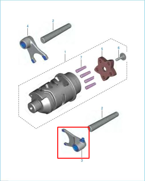 GARRA CAMB. PLATINO 125 5S/BM 150 ORIGINAL - Mundimotos
