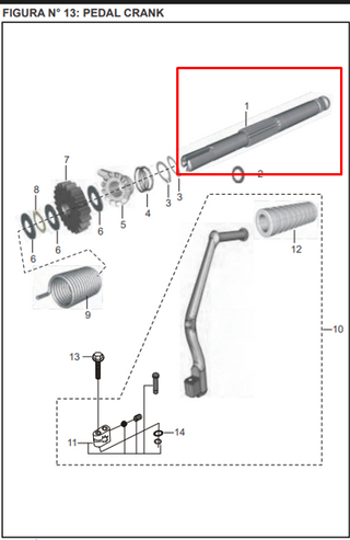 EJE CRANK DISCOVER 125 ST ORIGINAL - Mundimotos