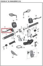Cargar imagen en el visor de galería, MANIGUETA LH PULSAR 135SL/200 NS CORTA ORIGINAL - Mundimotos