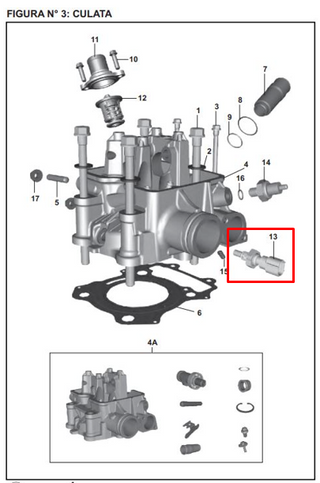 SENSOR TEMPERA 200 NS ORIGINAL - Mundimotos
