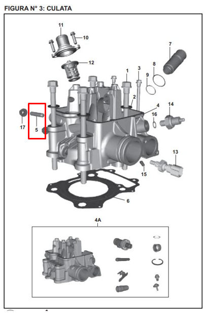 ESPARRAGO 8X42 MOFLE (2) NS200 ORIGINAL - Mundimotos