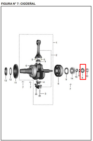 PINON CIGUE 200 NS ORIGINAL - Mundimotos