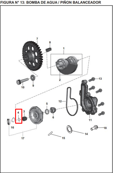 ORING BOMBA AGUA 200 NS ORIGINAL - Mundimotos