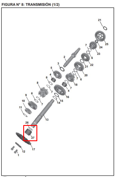 BUJE 20X25X17 SAL 200 NS ORIGINAL - Mundimotos