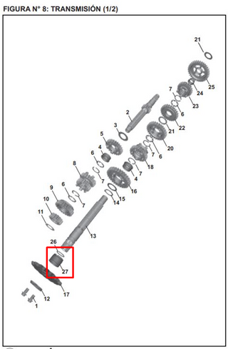 BUJE 20X25X17 SAL 200 NS ORIGINAL - Mundimotos