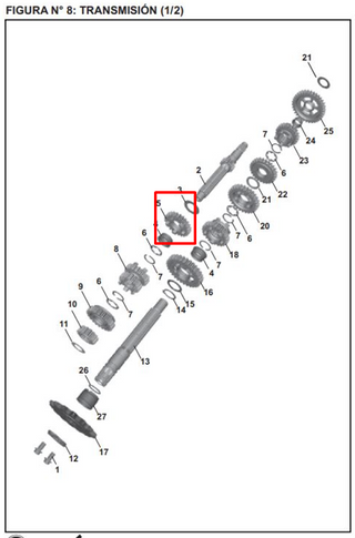 PINON EP 6TA 24T 200 NS ORIGINAL - Mundimotos