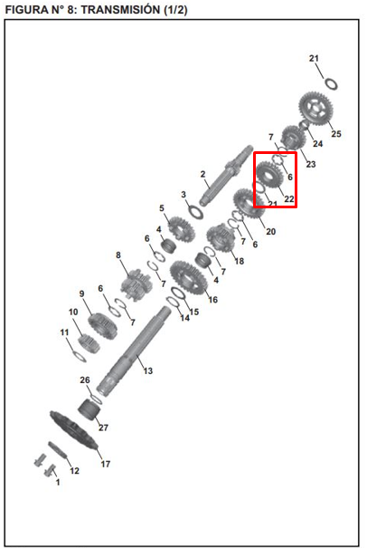 PINON ES 4TA 26T PULSAR 200 NS/AS/RS ORIGINAL - Mundimotos