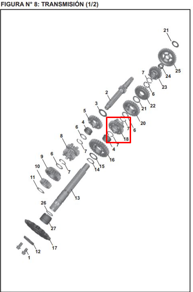 PINON ES 5TA 23T 200 NS ORIGINAL - Mundimotos