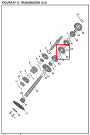 PINON ES 3RA 28T PULSAR 200 NS/AS/RS ORIGINAL - Mundimotos