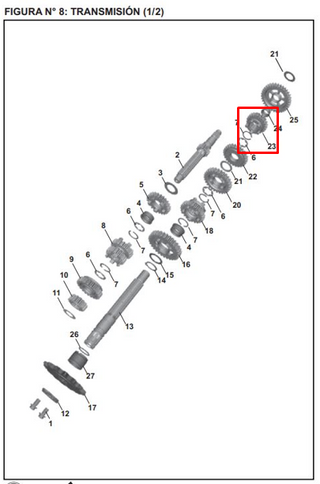 PINON ES 6TA 22T 200 NS ORIGINAL - Mundimotos