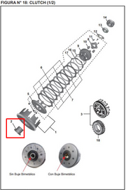 BUJE CAMPANA CLUTCH 200NS ORIGINAL - Mundimotos