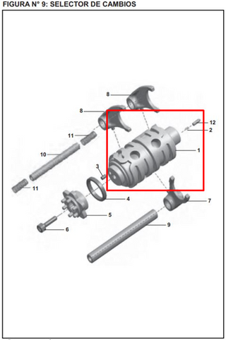 SELECTOR CAMBIOS PULSAR 200 NS ORIGINAL - Mundimotos