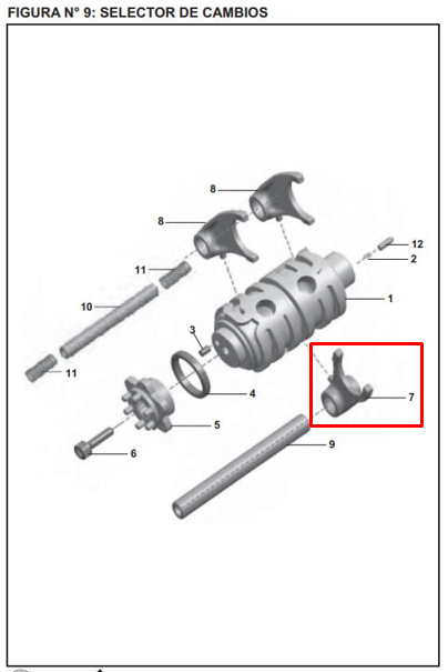 GARRA CAMBIO CENTRAL PULSAR 200 NS ORIGINAL - Mundimotos