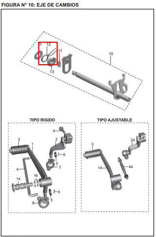 RESORTE EJE CAMBIOS 200 NS ORIGINAL - Mundimotos