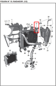 TAPA RADIADOR METAL 200 NS ORIGINAL - Mundimotos