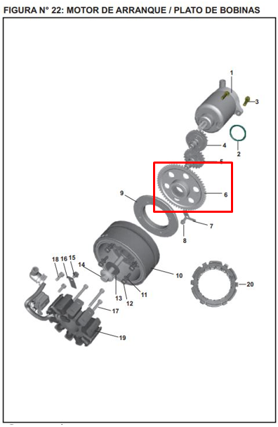 PINON ARRANQUE 59T 200 NS ORIGINAL - Mundimotos