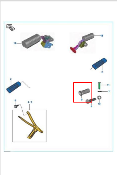 CAUCHO POSAPIE RR WIND/BM100/150 ORIGINAL - Mundimotos