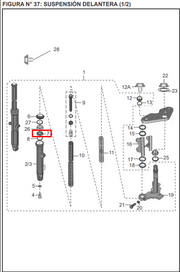 BUJE TELESCOPIO DISCOVER 100/125+/ST ORIGINAL - Mundimotos