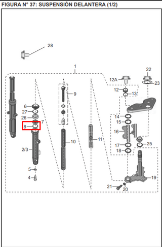 BUJE GUIA BOTELLA DISCOVER 100/125+ ORIGINAL - Mundimotos