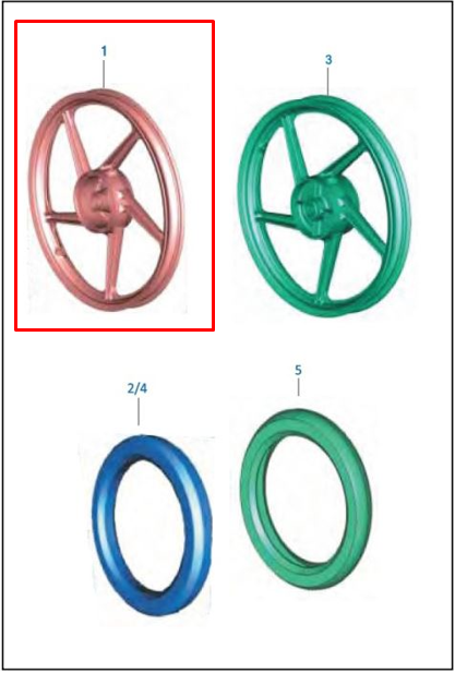 RIN FR PLATINO 110/TITANIUN 5A GRIS ORIGINAL - Mundimotos