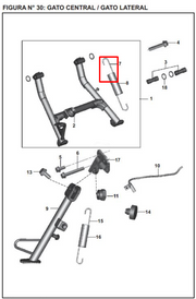 RESORTE GATO CENTRAL 200 NS ORIGINAL - Mundimotos