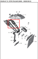 SOPORTE DIRE RR PULSAR 200 NS ORIGINAL - Mundimotos