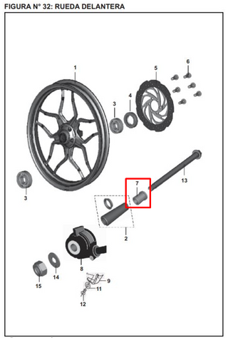 BUJE 15X22X15 FR/RH 200NS ORIGINAL - Mundimotos