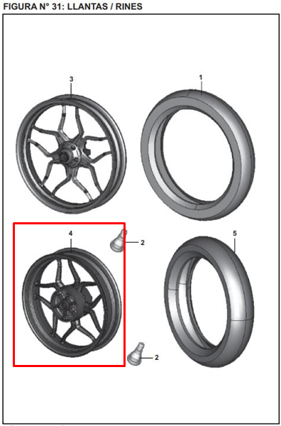RIN RR PULSAR 200 NSXXORIGINAL - Mundimotos