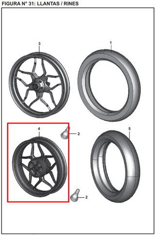 RIN RR PULSAR 200 NSXXORIGINAL - Mundimotos