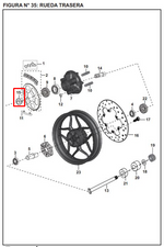 Cargar imagen en el visor de galería, BUJE PORTA SPROKET PULSAR 200 NS ORIGINAL - Mundimotos