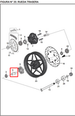 Cargar imagen en el visor de galería, BUJE FR PULSAR NS 200/BSIV/AS200 ORIGINAL - Mundimotos