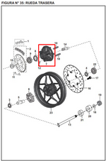 Load image into Gallery viewer, PORTA SPROKET 200 NS ORIGINAL - Mundimotos