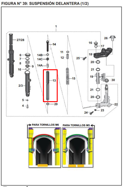 TELESCOPIO PULSAR 200 NS ORIGINAL - Mundimotos