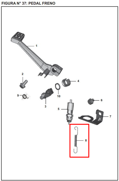 RESORTE SWITCH STOP PULSARNS ORIGINAL - Mundimotos