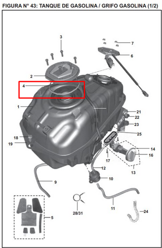CAUCHO TAPA GAS 200 NS ORIGINAL - Mundimotos