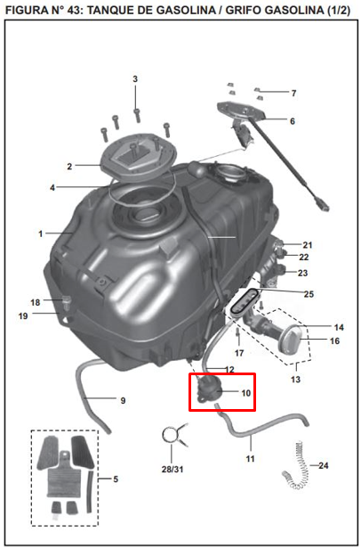 FILTRO GAS PULSAR 200 NS ORIGINAL - Mundimotos