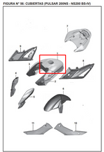 Cargar imagen en el visor de galería, CUBIERTA TANQUE PULSAR 200 NS/AS/150AS ORIGINAL - Mundimotos