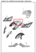 CUBIERTA TANQUE PULSAR 200 NS/AS/150AS ORIGINAL - Mundimotos