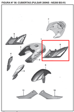 Cargar imagen en el visor de galería, Tapa Izquierdo Bajaj PULSAR 200 NS Original - Genuine parts