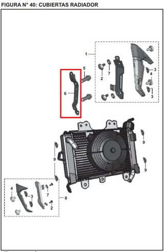 PLATINO RADIADOR NS 200 ORIGINAL - Mundimotos