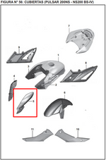 Cargar imagen en el visor de galería, ALETA CARENAJE LH PULSAR 200 NS ORIGINAL - Mundimotos