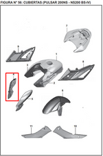 Cargar imagen en el visor de galería, ALETA CARENAJE RH PULSAR 200 NS ORIGINAL - Mundimotos