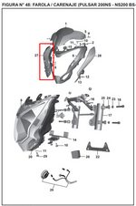 Cargar imagen en el visor de galería, ALETA CARENAJE RH PULSAR 200 NS ORIGINAL - Mundimotos